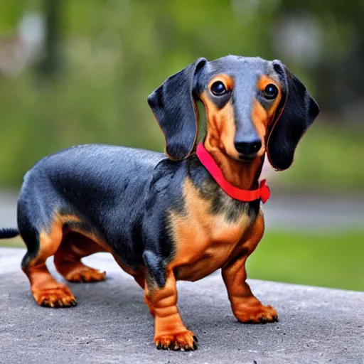 Prompt: the exploding dachshund