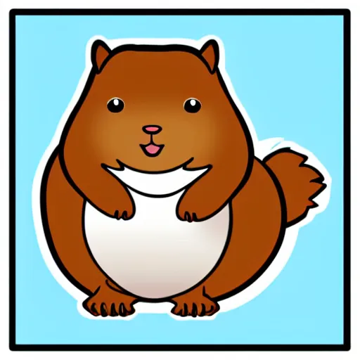 Image similar to vector illustration of a cute fat squirrel