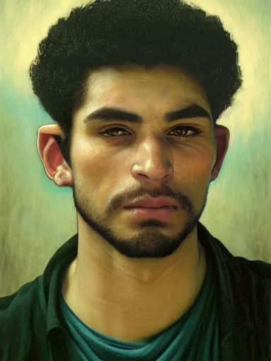 Prompt: portrait of a modern mixed-race man wearing a dark shirt, upper body 2d game avatar, Donato Giancola, Kodak film stock, chiaroscuro lighting, default pose neutral expression, expressionist colour, face-on head shot, close-up, eye-contact, sharp focus, shape language, Alphonse Mucha/Gustav Klimt style, alpha masked transparent flat grey background, 4k, volumetric lighting, French Nouveau, trending on artstation, octane render, ultra detailed, hyperrealistic