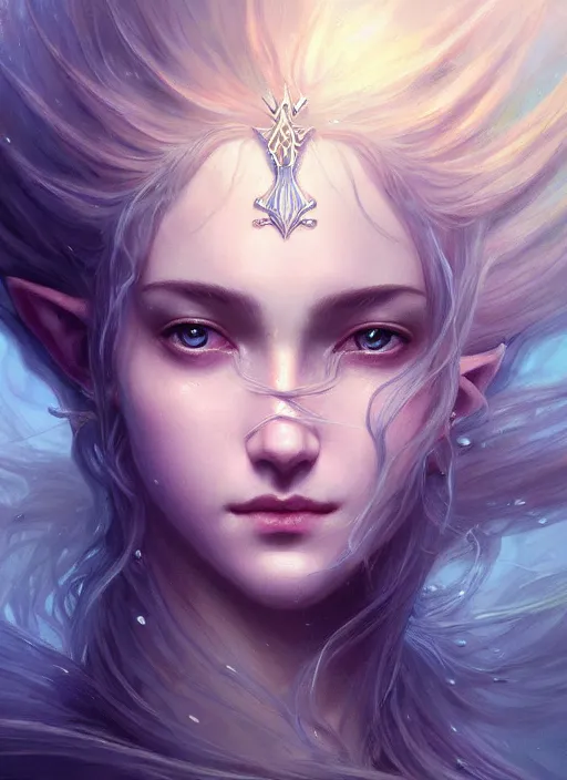 Image similar to beautiful one face portrait of a seductive princess zelda underwater murky light, wind blown hair! dark fantasy esoteric, closeup, d & d, fantasy, intricate, elegant, highly detailed, digital painting, artstation, concept art, matte, sharp focus, illustration, art by artgerm and tom bagshaw and greg rutkowski and alphonse mucha