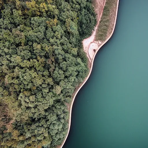 Image similar to river [ milk instead of water ] [ drone view ]