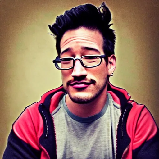 Image similar to a fusion of Markiplier and Macklemore