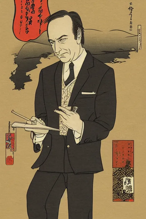 Prompt: Saul Goodman, Ukiyo-e