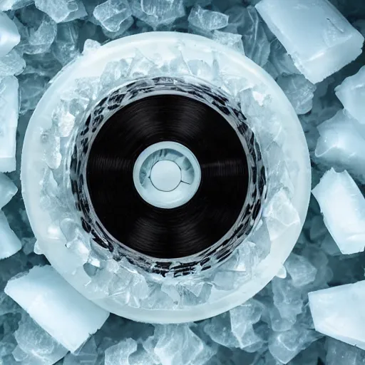 Prompt: a cassette tape sculpted in ice, realistic, ultra detailed, 8k, studio photo