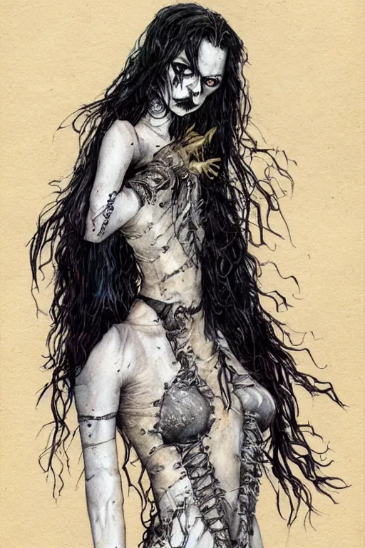 Image similar to full body portrait of anya taylor joy as death from sandman, by jean baptiste monge