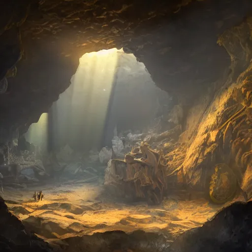 Pirate Cave Digital Background. Treasure Cove (Download Now) 