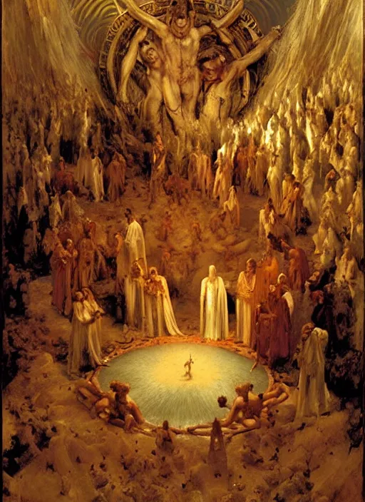 Prompt: the seventh circle of hell from dante's divine comedy. highly detailed painting by gaston bussiere, craig mullins, j. c. leyendecker 8 k