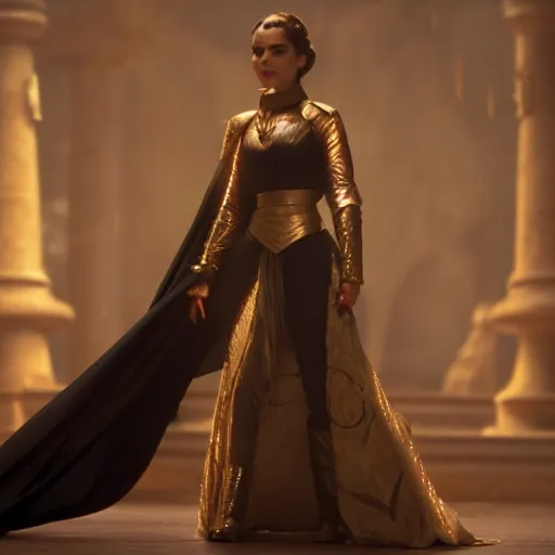 Image similar to victoria justice as princess padme in star wars episode 3, 8 k resolution, cinematic lighting, anatomically correct