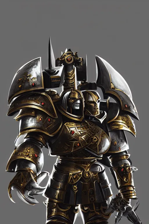 Image similar to armor portrait heros warhammer 4 0 k horus heresy fanart - the primarchs emperor by johannes helgeson animated with vfx concept artist & illustrator global illumination ray tracing hdr fanart arstation zbrush central hardmesh 8 k octane renderer comics stylized