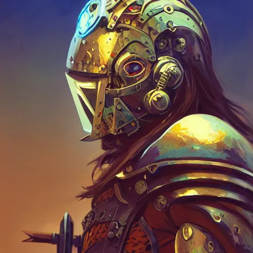 Image similar to cyberpunk viking helmet mask warrior goddess robot ninja fantasy, art gta 5 cover, official fanart behance hd artstation by jesper ejsing, by rhads, makoto shinkai and lois van baarle, ilya kuvshinov, ossdraws