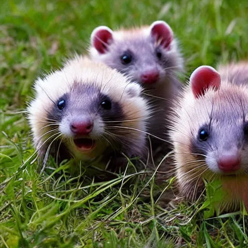 Prompt: The ferret army attacks.