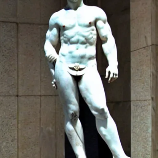 Prompt: henry cavill as a greek marble statue