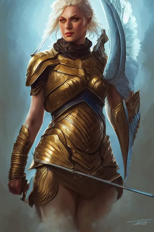 Image similar to amazon valkyrie athena, d & d, fantasy, portrait, highly detailed, headshot, digital painting, trending on artstation, concept art, sharp focus, illustration, art by artgerm and greg rutkowski and magali villeneuve