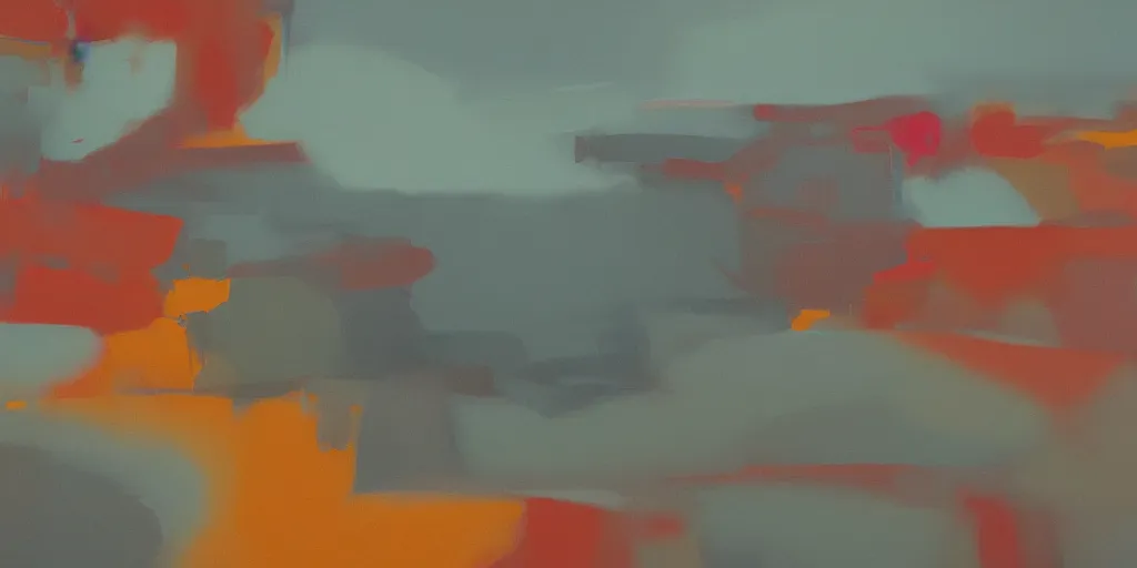 Image similar to abstract landscape painting at 11:00 by james jean and David Schnell, rendering, redshift, octane