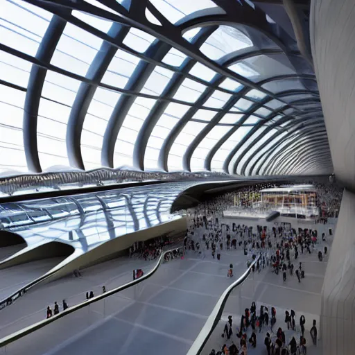 Image similar to LaGuardia Airport designed by Zaha Hadid