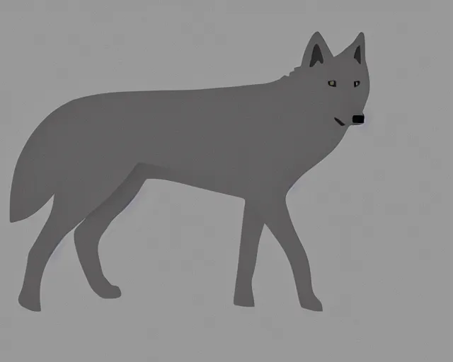 Prompt: professional digital art of a full-body outline of a wolf, very simple, minimalist, no color, high quality, HD, 8K,
