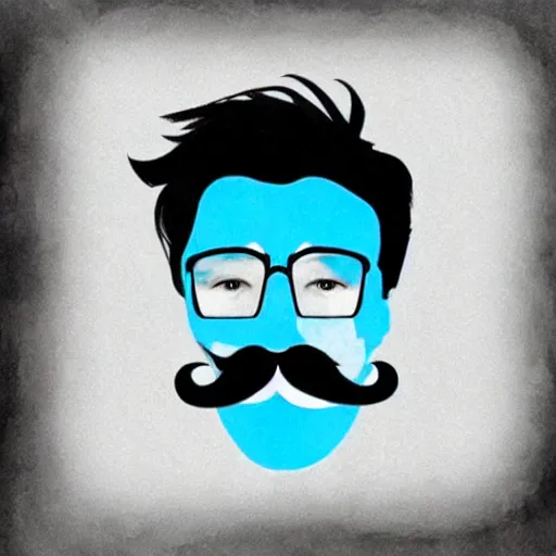 Image similar to markiplier blue mustache