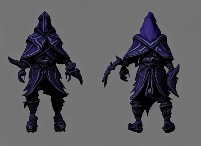 Prompt: cloaked wraith skull, stylized stl, 3 d render, activision blizzard style, hearthstone style, darksiders style