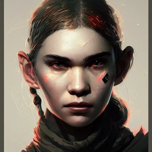 Prompt: Grimes with magic orb close-up illustrated by Greg Rutkowski, trending on artstation, artstationHQ, artstationHD, 4k, 8k, photorealistic composition, photorealistic imagery