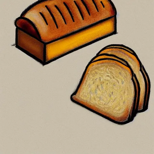 Prompt: an entire loaf of bread popping out of a toaster, concept art, highly detailed, high quality, bright colors,