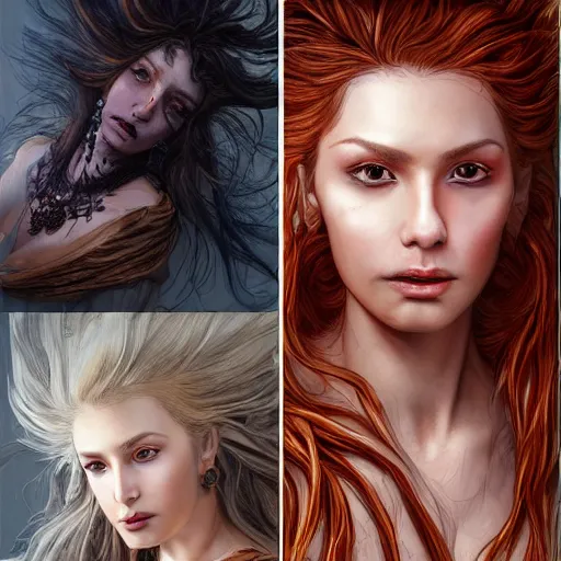 Image similar to portrait, headshot, insanely nice professional hair style, dramatic hair color, digital painting, of a old 17th century, old cyborg merchant, amber jewels, baroque, ornate clothing, scifi, realistic, hyperdetailed, chiaroscuro, concept art, art by Franz Hals and Jon Foster and Ayami Kojima and Amano and Karol Bak,