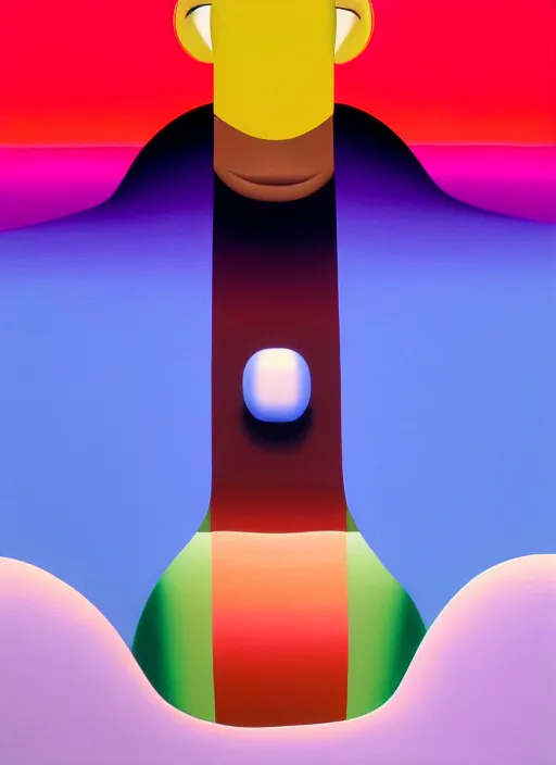 Image similar to insight a men by shusei nagaoka, kaws, david rudnick, airbrush on canvas, pastell colours, cell shaded!!!, 8 k