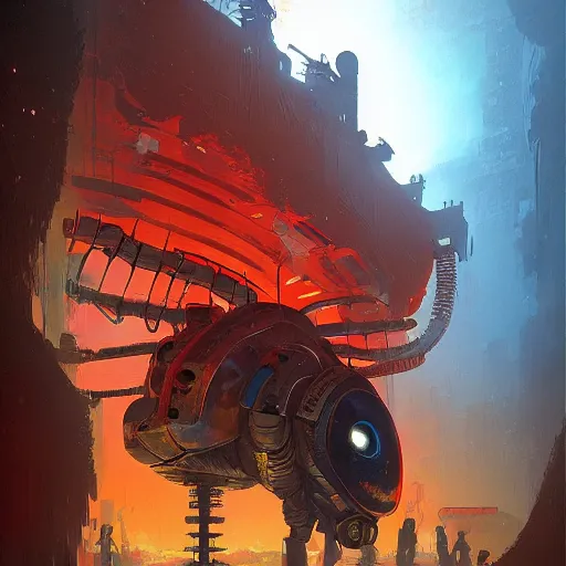 Image similar to alien robot 🛸 luffy, thief, by isaac asimov and marc simonetti