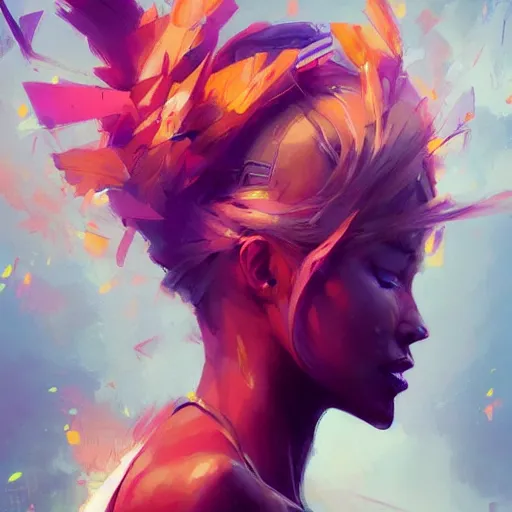 Image similar to colorful art by greg rutkowski, artgerm, artstation, wlop, cgsociety, detalied,