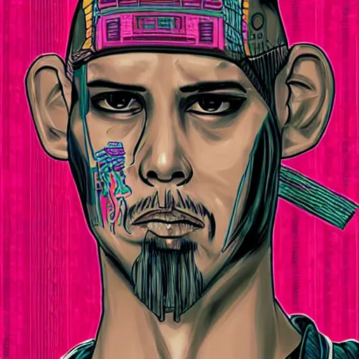 Image similar to cyberpunk cholo