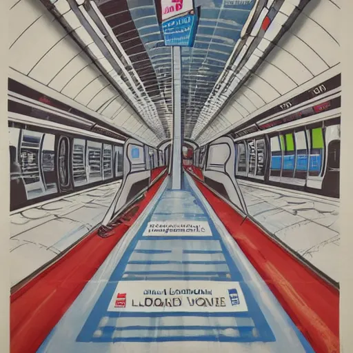 Prompt: London underground Tfl poster, detailed