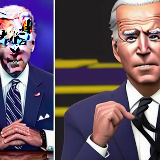 Prompt: Joe Biden is the latest fortnite character