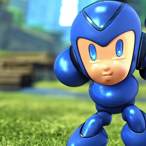 Image similar to Chonkers Megaman unreal engine render