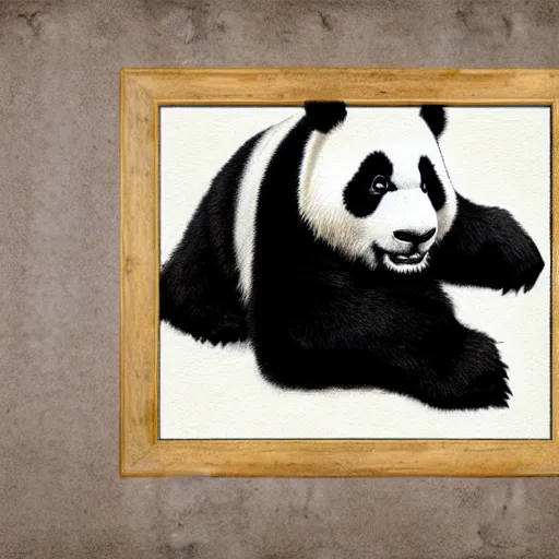 Prompt: panda conceptual art