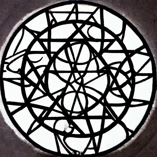 Image similar to geometric magic circle of summoning