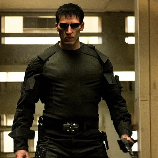 Image similar to frank castle in the matrix