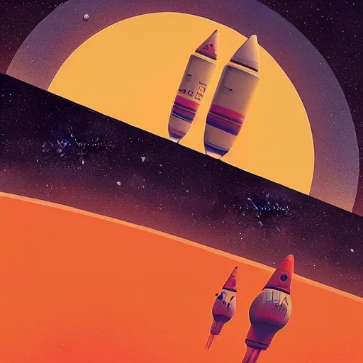 Prompt: beautiful spaceport artwork by dan mcpharlin