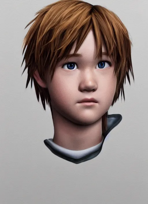 Image similar to haley joel osment realistic sora from kingdom hearts