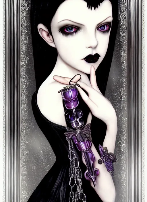 Image similar to ( ( gothic # ) ) princess portrait *. *. by battle angel alita * *, rene lalique, highly detailded