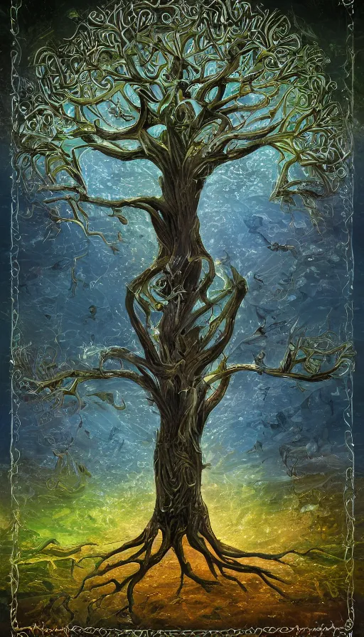 Image similar to tree of life, fantasy, 8k