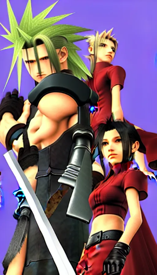 Image similar to the two complementary forces that make up all aspects and phenomena of life, from Final Fantasy VII