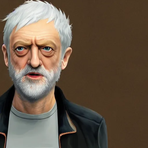 Image similar to jeremy corbyn dressed as cloud strife, highly detailed, concept art