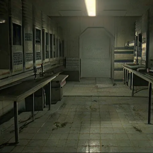 Prompt: secret shady laboratory, awful experiments, test tubes, background of resident evil game