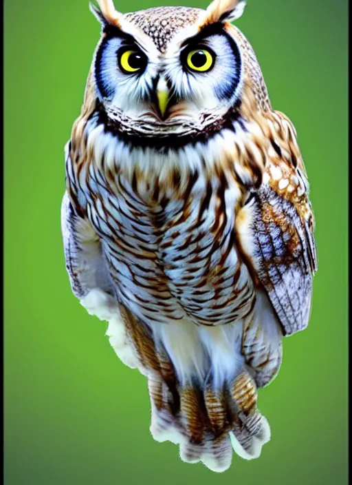 Image similar to owl - bee hybrid