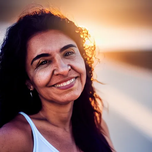 Image similar to of a photo portrait of roberta alves silva, facebook, instagram, sunrise lighting, f 2. 8