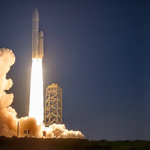 Image similar to Nighttime launch of the Space Launch System from LC-39B at Kennedy Space Center, 2025