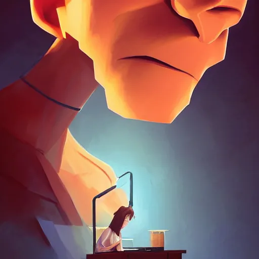 Image similar to face icon stylized minimalist dexter's laboratory, loftis, cory behance hd by jesper ejsing, by rhads, makoto shinkai and lois van baarle, ilya kuvshinov, rossdraws global illumination