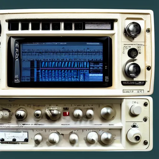 Image similar to large radio console, ham radio, yaesu, icom, kenwood, amateur radio, 8 k, photo realistic, high detail