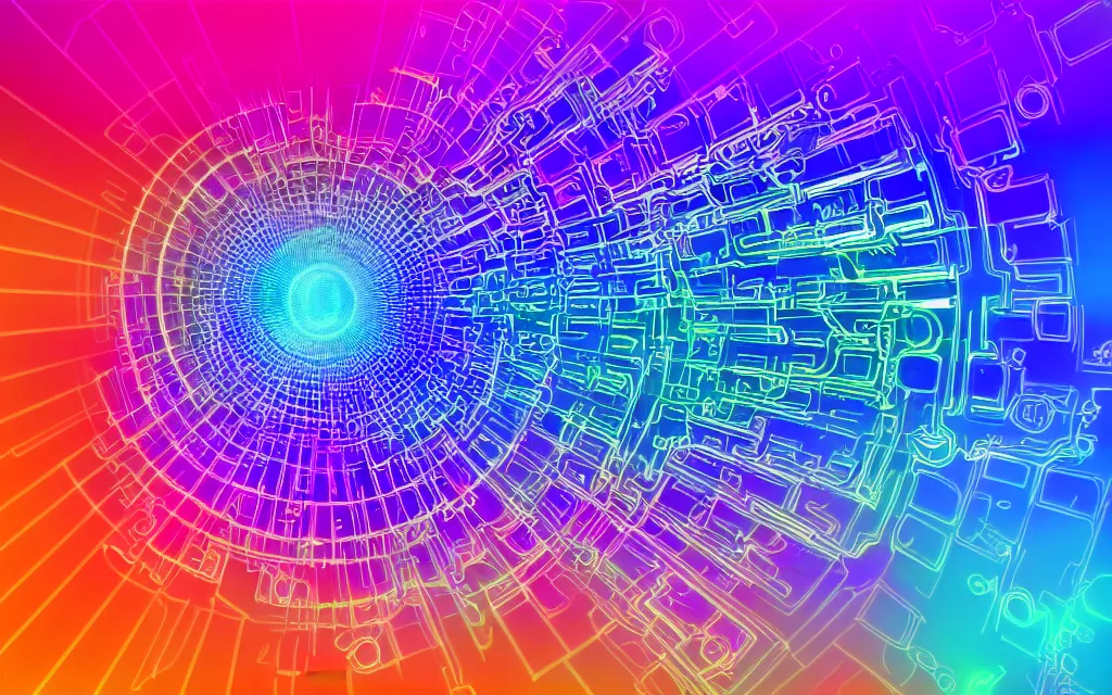 Image similar to god mind organic computer technological singularity, future perfect, award winning digital art extremely detailed, iridescent color scheme