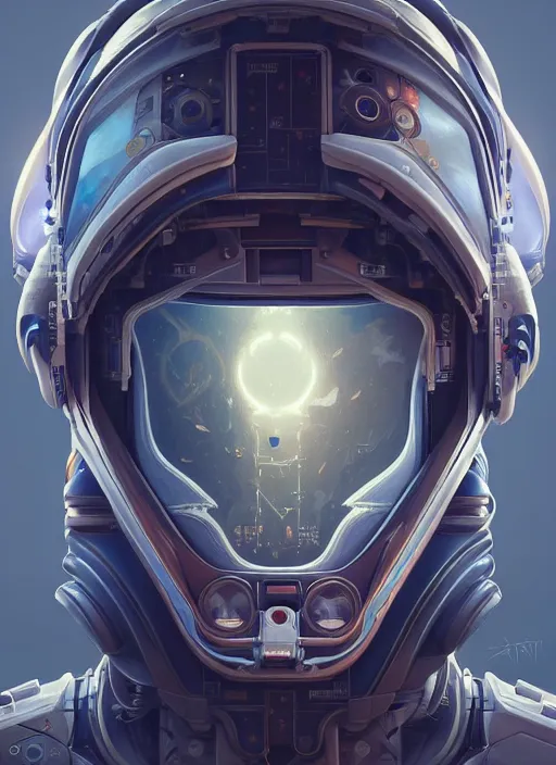 Image similar to symmetry!! portrait of a robot astronaut, floral! horizon zero dawn machine, intricate, elegant, highly detailed, digital painting, artstation, concept art, smooth, sharp focus, illustration, art by artgerm and greg rutkowski and alphonse mucha, 8 k