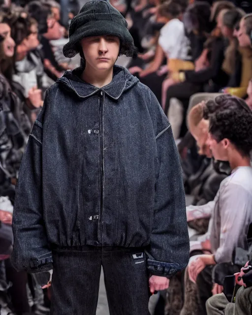 Image similar to hyperrealistic and heavy detailed 2321s Yeezy runway show of stranger things , Leica SL2 50mm, vivid color, high quality, high textured